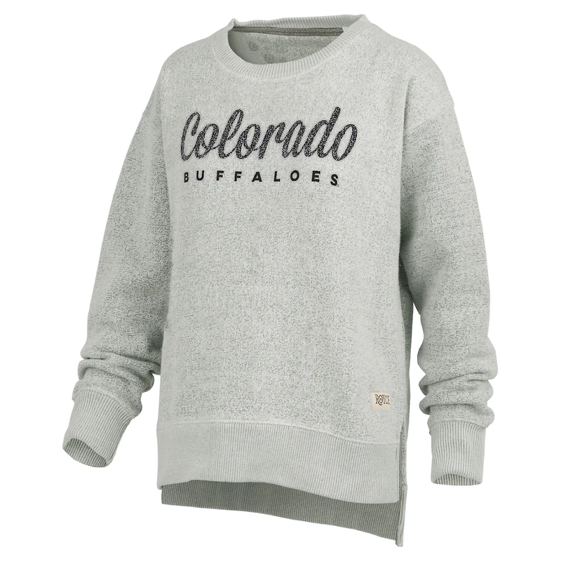 Women's Pressbox Heather Gray Colorado Buffaloes Torrington Pullover Sweatshirt