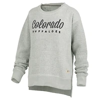 Women's Pressbox Heather Gray Colorado Buffaloes Torrington Pullover Sweatshirt