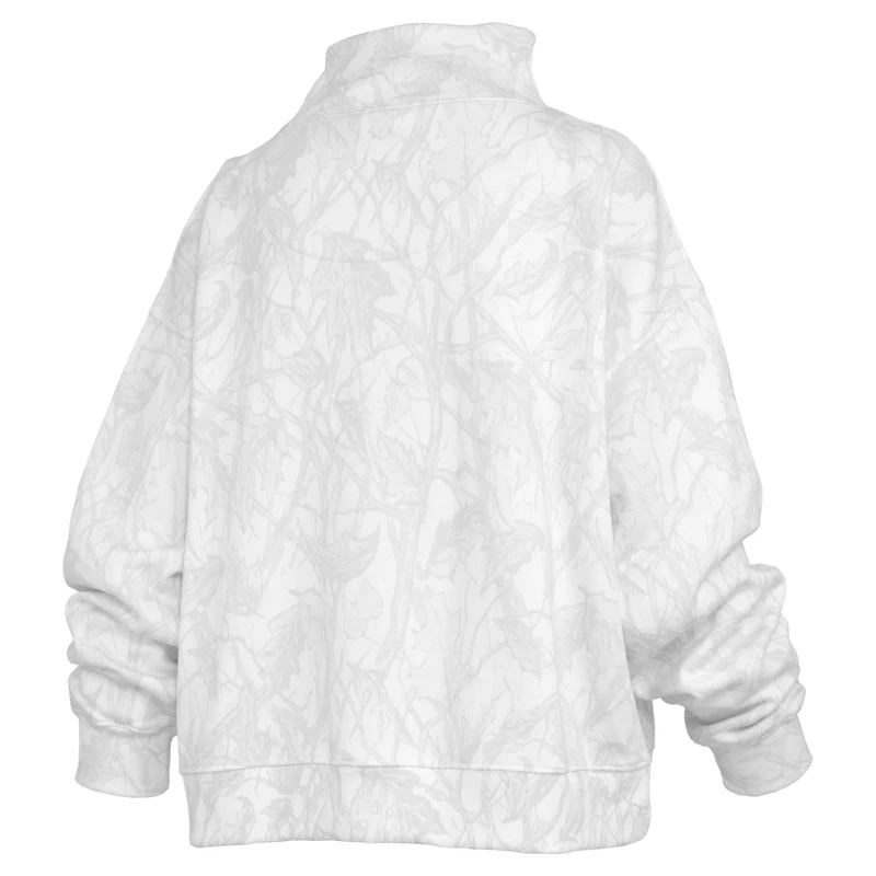 Women's Pressbox  White Colorado Buffaloes Camo Mock Neck Sweatshirt