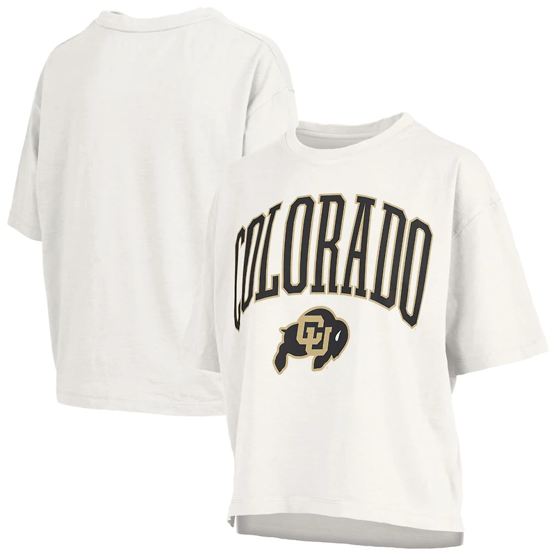 Women's Pressbox  White Colorado Buffaloes Nelson T-Shirt