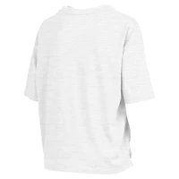 T-shirt blanc Rock & Roll Slub pour femme de la Pressbox Colorado Buffaloes