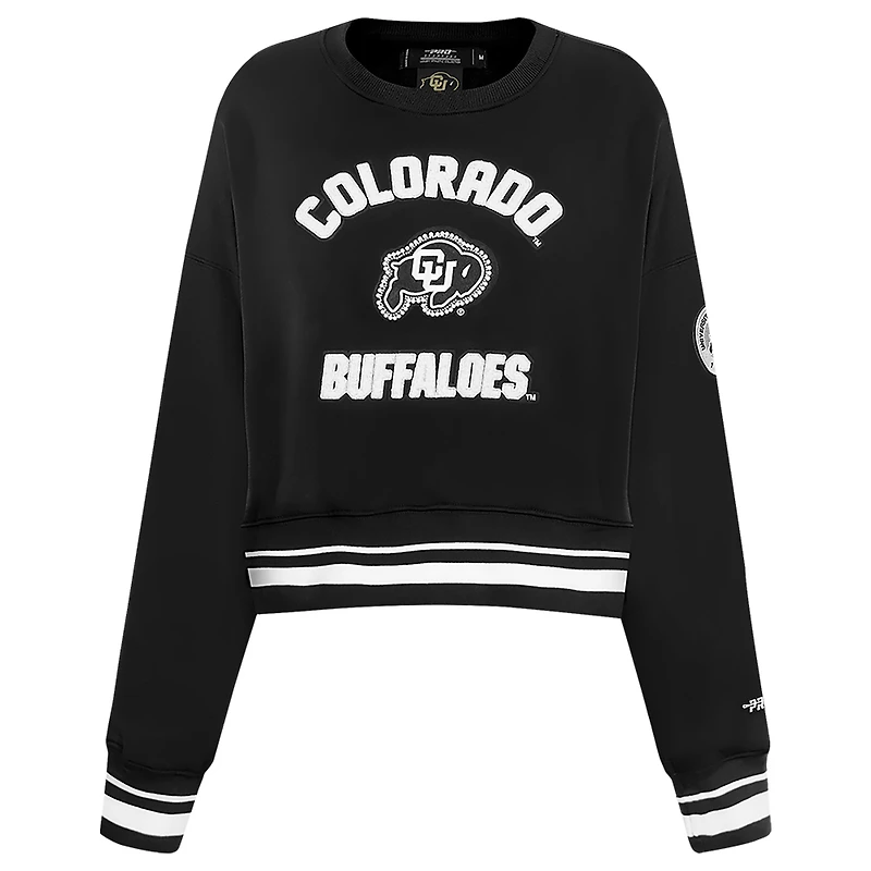Sweat-shirt court à enfiler Pro Standard pour femme Colorado Buffaloes Pearl Black