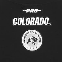 Women's Pro Standard Black Colorado Buffaloes Rhinestone & Pearl Boxy Cropped T-Shirt