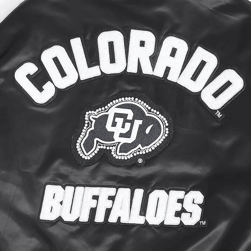 Women's Pro Standard  Black Colorado Buffaloes Satin Pearl Full-Snap Jacket