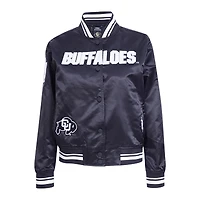 Women's Pro Standard  Black Colorado Buffaloes Satin Pearl Full-Snap Jacket