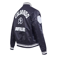 Women's Pro Standard  Black Colorado Buffaloes Satin Pearl Full-Snap Jacket