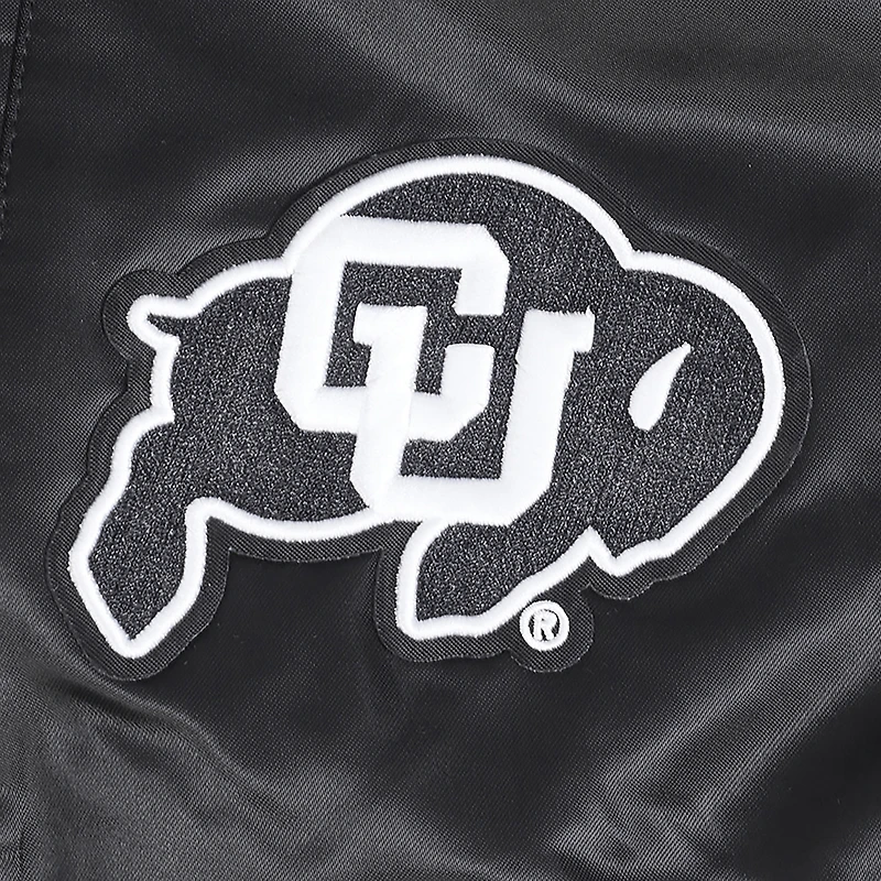 Veste à boutons-pression complète Pro Standard Black Colorado Buffaloes Satin Pearl pour femme