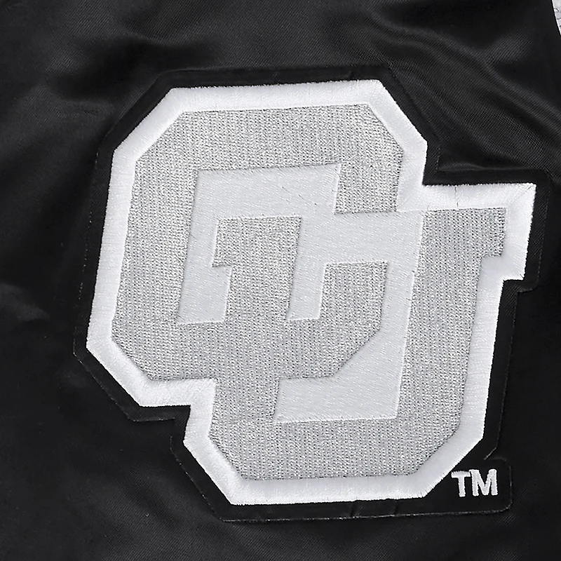 Women's Pro Standard  Black Colorado Buffaloes Satin Pearl Full-Snap Jacket