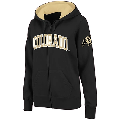 Sweat à capuche zippé intégral Stadium Athletic Colorado Buffaloes pour femme avec nom arqué
