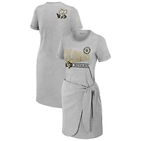 Women's WEAR by Erin Andrews Heather Gray Colorado Buffaloes Knotted T-Shirt Dress