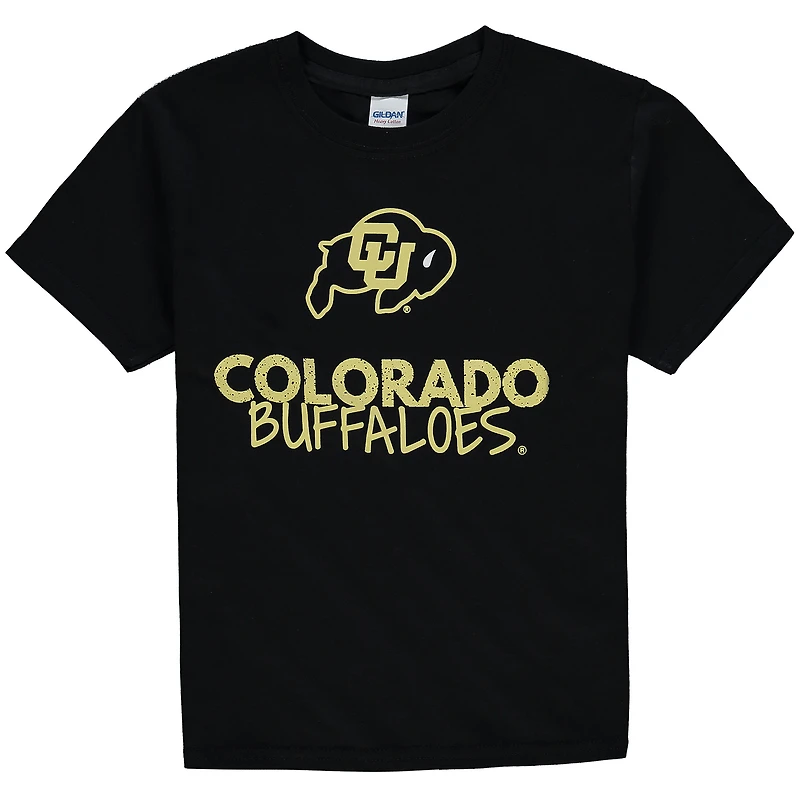 T-shirt noir à col rond Colorado Buffaloes pour jeune
