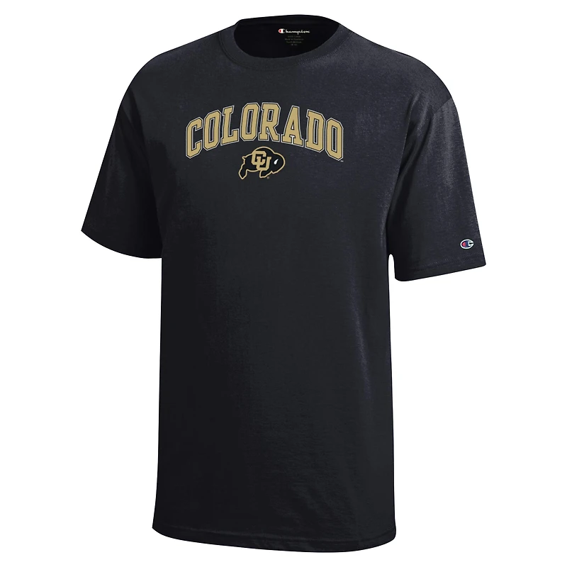 Youth Champion Black Colorado Buffaloes Arch Over Logo T-Shirt