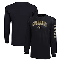 T-shirt à manches longues avec logo vieilli et arches des Colorado Buffaloes, champion jeunes