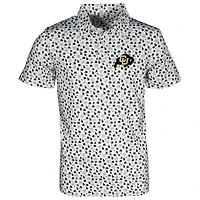 Youth Garb White Colorado Buffaloes Earnest Allover Print Polo