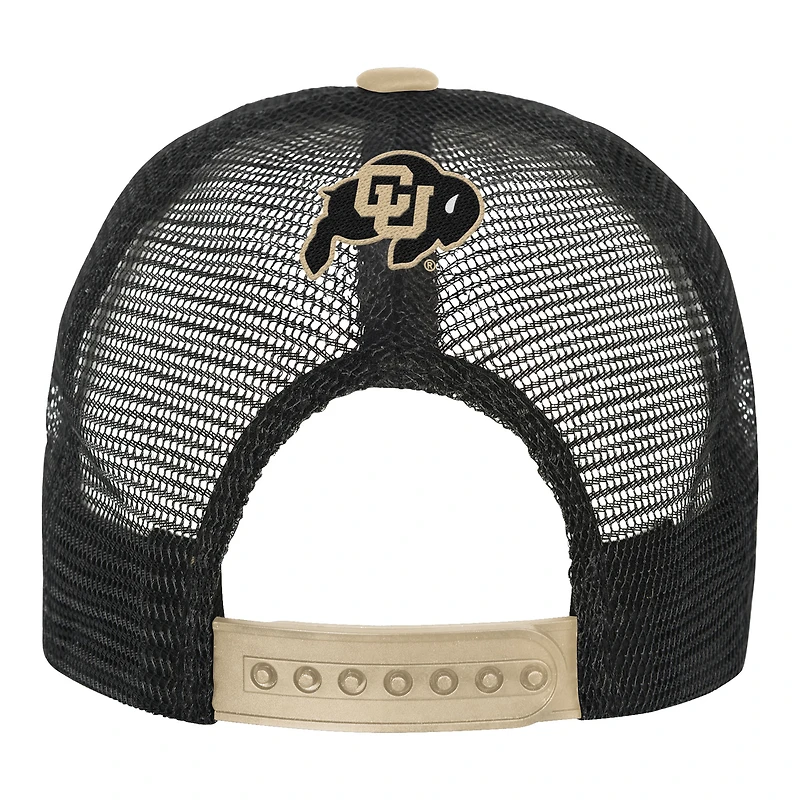 Youth Outerstuff Black/Cream Colorado Buffaloes Modern Fan Trucker Adjustable Hat