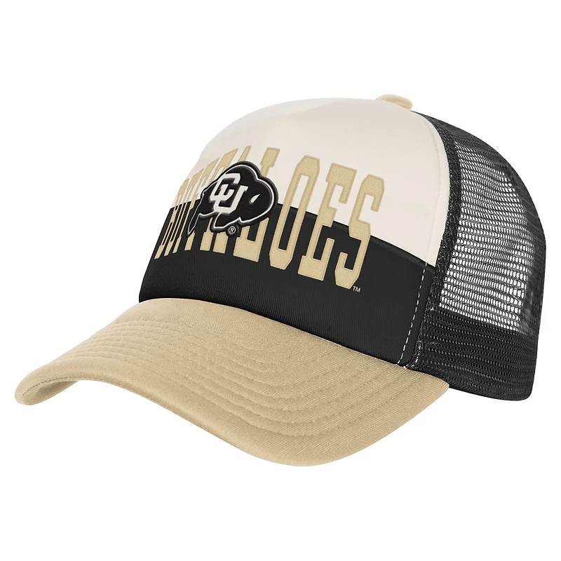 Casquette ajustable Modern Fan Trucker noire/crème des Buffaloes du Colorado pour jeunes Outerstuff