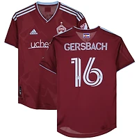 Maillot marron dédicacé #16 des Colorado Rapids d'Alex Gersbach pour la saison 2023 de la MLS