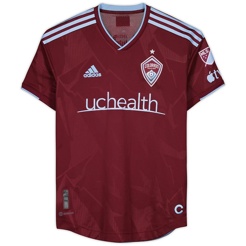 Maillot marron dédicacé #7 des Colorado Rapids de Jonathan Lewis pour la saison 2023 de la MLS