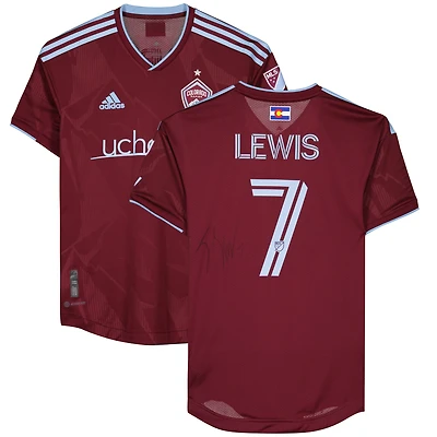 Maillot marron dédicacé #7 des Colorado Rapids de Jonathan Lewis pour la saison 2023 de la MLS