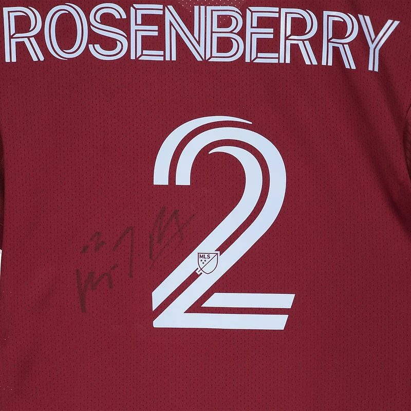 Maillot marron dédicacé #2 des Colorado Rapids de Keegan Rosenberry pour la saison 2023 de la MLS