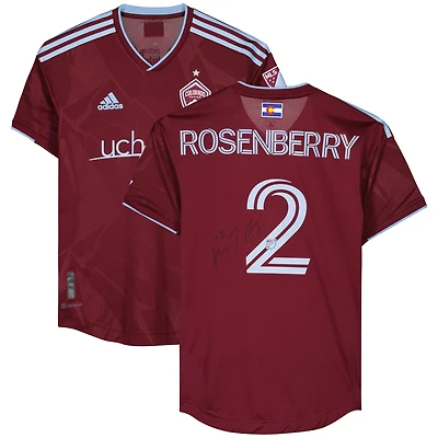 Maillot marron dédicacé #2 des Colorado Rapids de Keegan Rosenberry pour la saison 2023 de la MLS