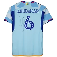 Maillot bleu dédicacé #6 des Colorado Rapids de Lalas Abubakar pour la saison 2023 de la MLS