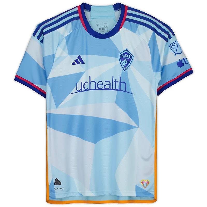 Maillot bleu dédicacé #6 des Colorado Rapids de Lalas Abubakar pour la saison 2023 de la MLS