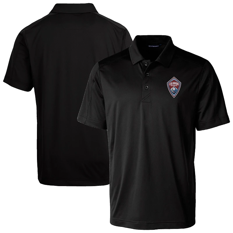 Men's Cutter & Buck  Black Colorado Rapids Prospect Eco Textured Stretch Recycled Polo