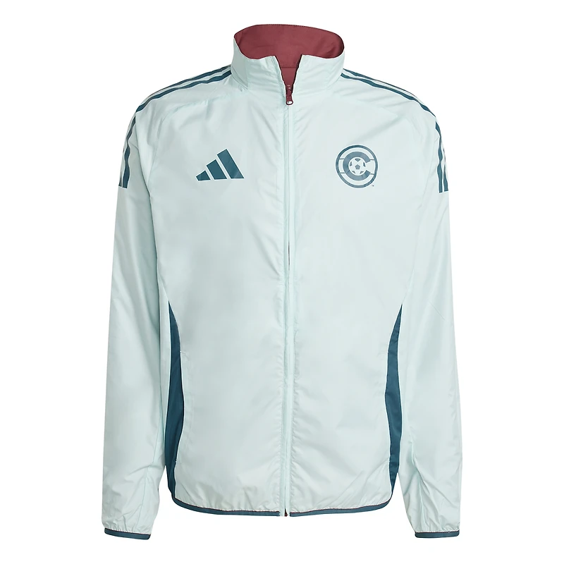 Men's adidas Burgundy/Sky Blue Colorado Rapids 2025 Anthem Reversible Full-Zip Jacket