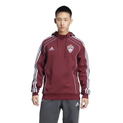 Men's adidas Burgundy Colorado Rapids 2025 Travel Pullover Hoodie