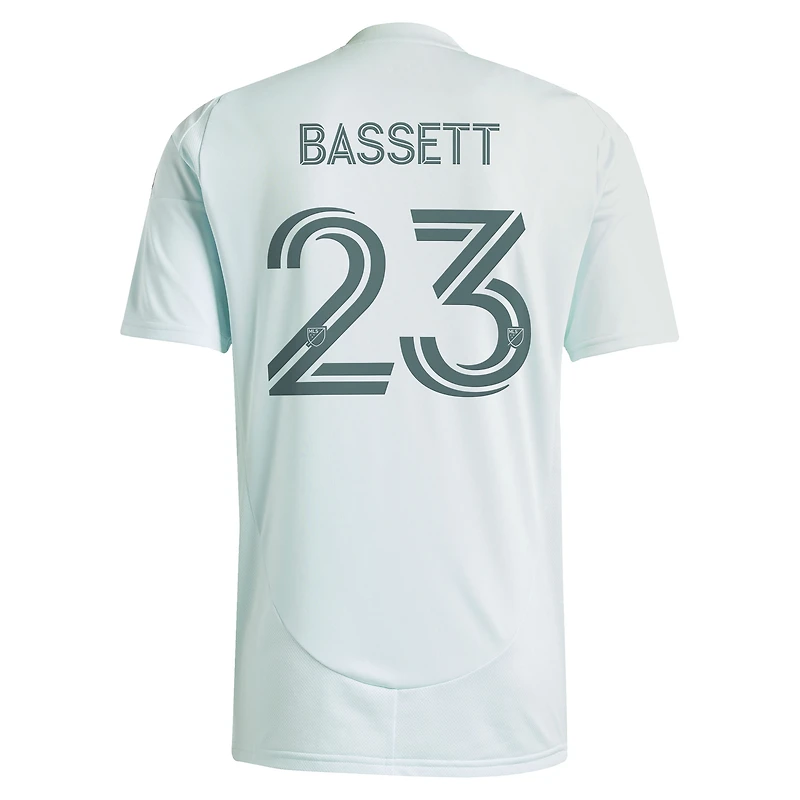 Men's adidas Cole Bassett Green Colorado Rapids 2025 Headwaters Replica Player Jersey