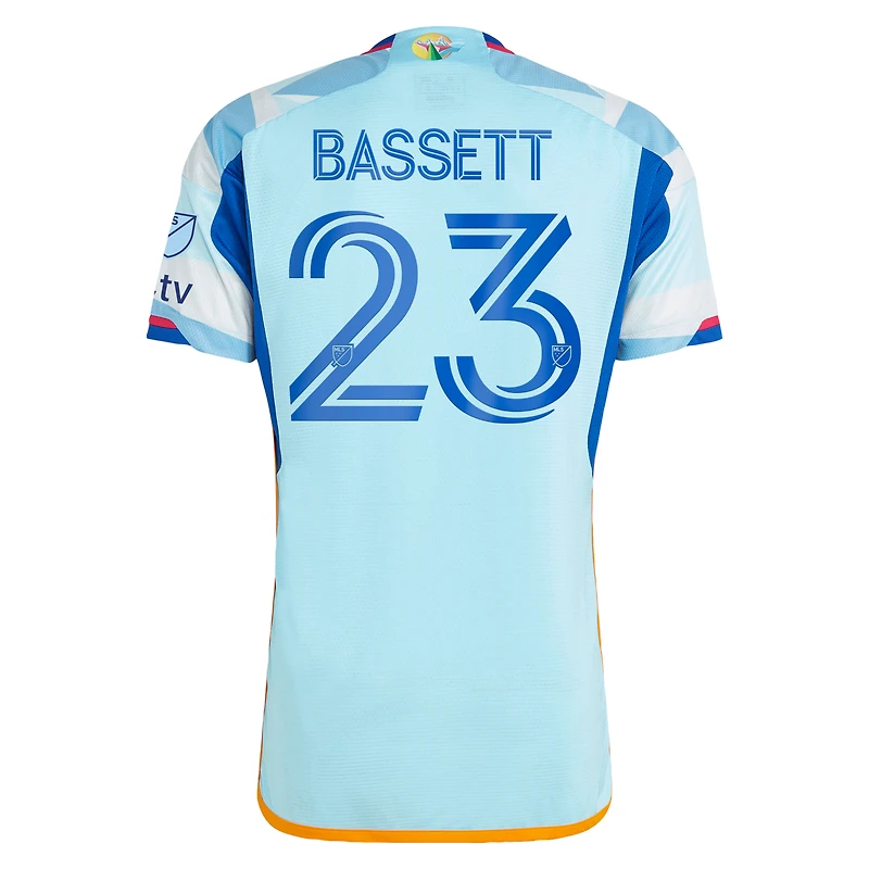 Maillot Colorado Rapids 2023 New Day Kit adidas Cole Bassett pour Homme Bleu Clair Authentique
