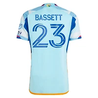Maillot Colorado Rapids 2023 New Day Kit adidas Cole Bassett pour Homme Bleu Clair Authentique