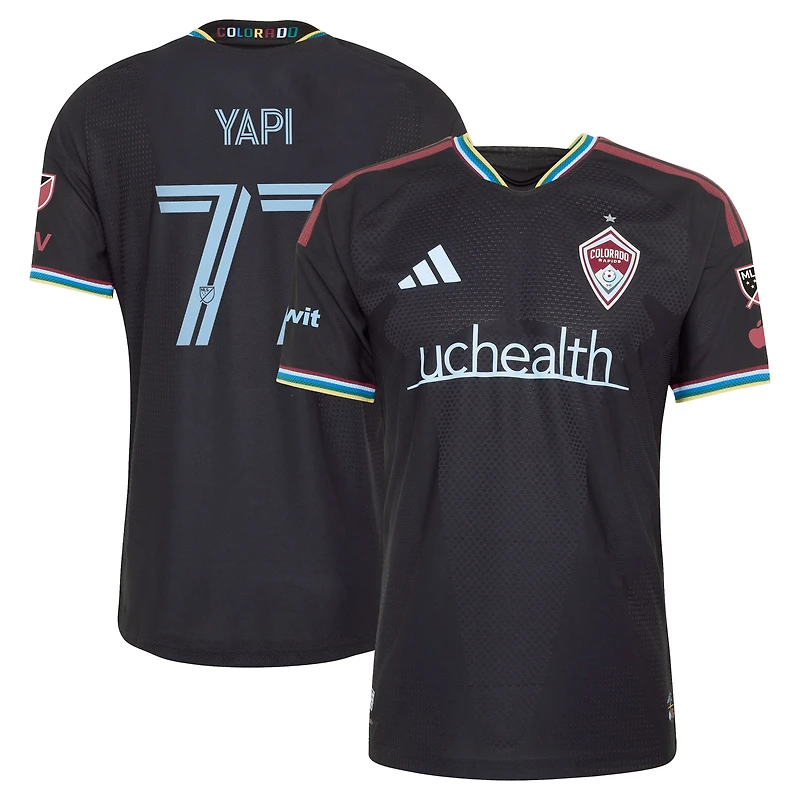 Maillot authentique adidas Darren Yapi noir Colorado Rapids 2026 pour homme