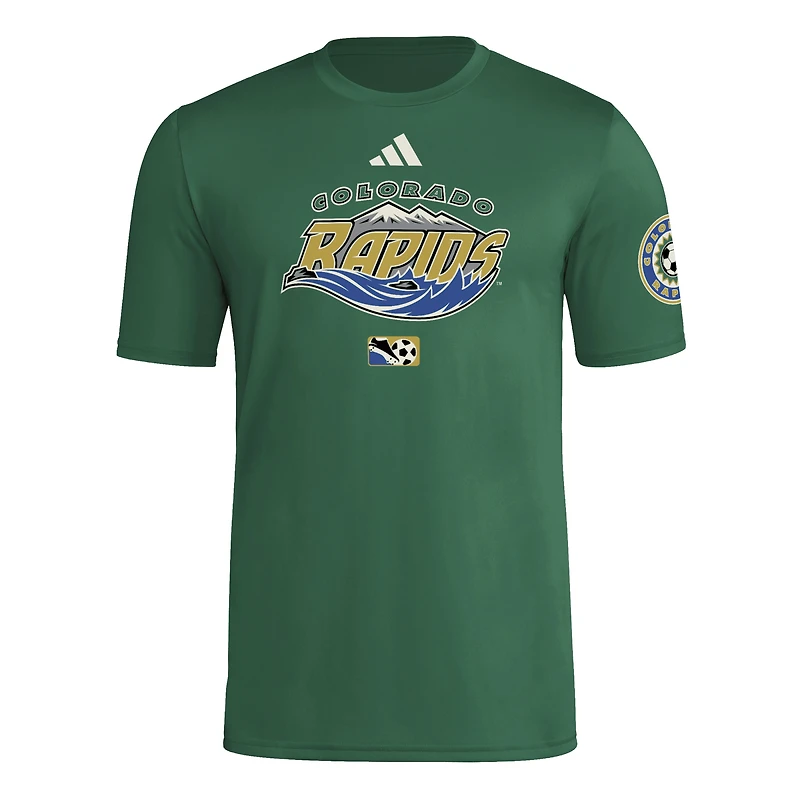 T-shirt adidas vert Colorado Rapids 2025 Archive Collection pour homme