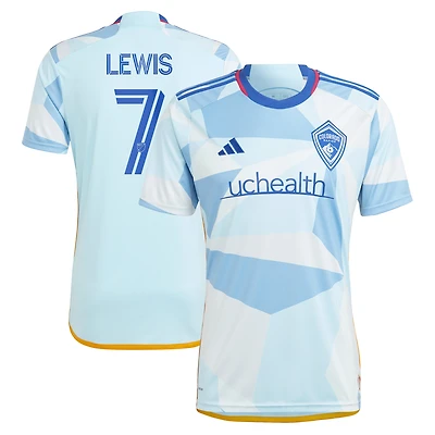 Men's adidas Jonathan Lewis Light Blue Colorado Rapids 2023 New Day Kit Replica Jersey