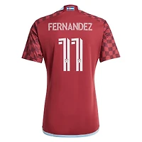 Men's adidas Omir Fernandez Burgundy Colorado Rapids 2024 One Flag Kit Replica Player Jersey