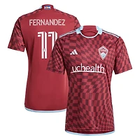 Men's adidas Omir Fernandez Burgundy Colorado Rapids 2024 One Flag Kit Replica Player Jersey