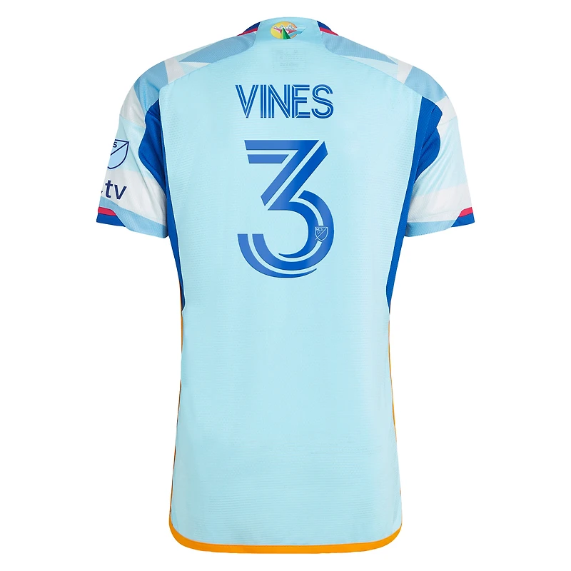 Men's adidas Sam Vines Light Blue Colorado Rapids 2024 New Day Kit Authentic Player Jersey