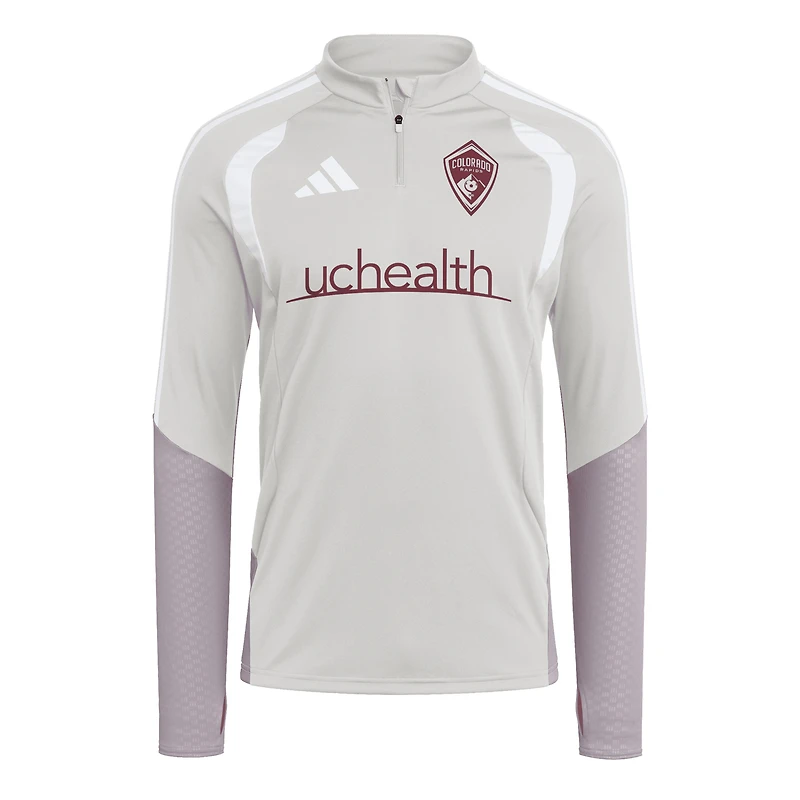 Men's adidas Silver Colorado Rapids 2026 Tiro Competition Quarter-Zip Training Top