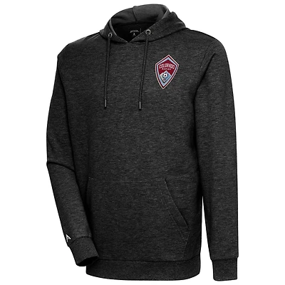 Sweat à capuche logo Colorado Rapids noir chiné Antigua pour homme