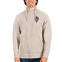 Sweat-shirt à encolure croisée pour homme Antigua Oatmeal Colorado Rapids Reward