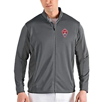Men's Antigua Silver Colorado Rapids Passage Full-Zip Jacket