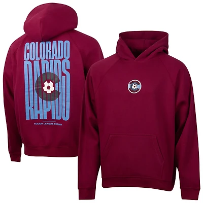 Sweat à capuche raglan surdimensionné bordeaux Colorado Rapids Hometown pour homme