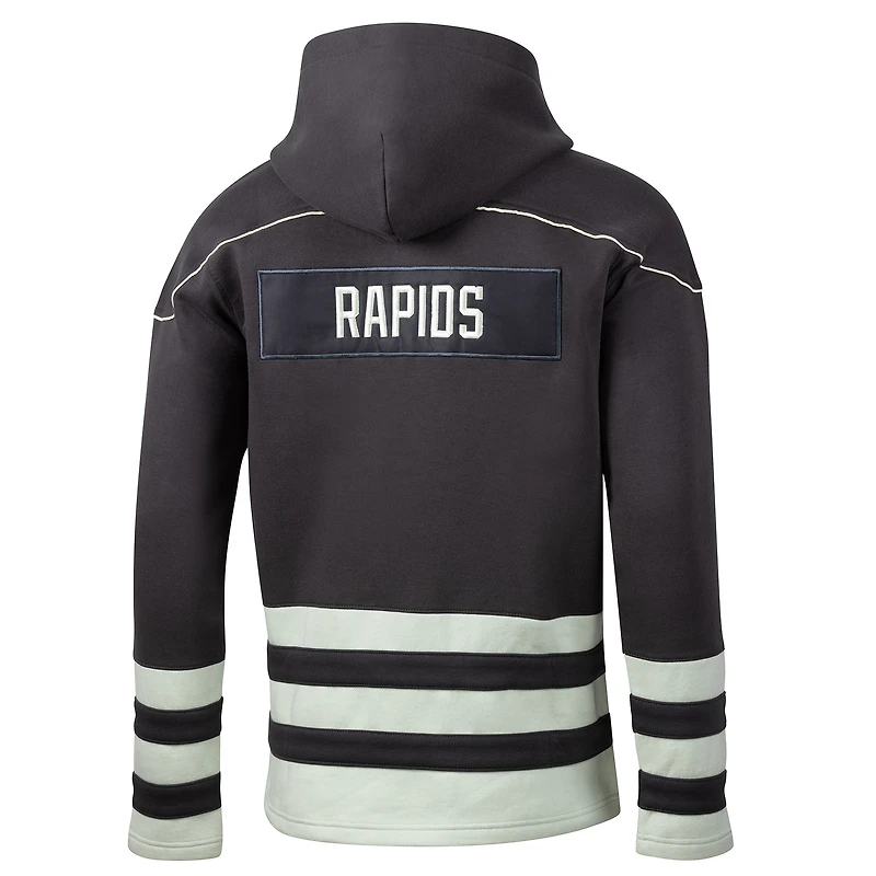 Sweat à capuche de hockey manches longues pour homme Colorado Rapids en charbon bois