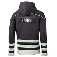 Sweat à capuche de hockey manches longues pour homme Colorado Rapids en charbon bois