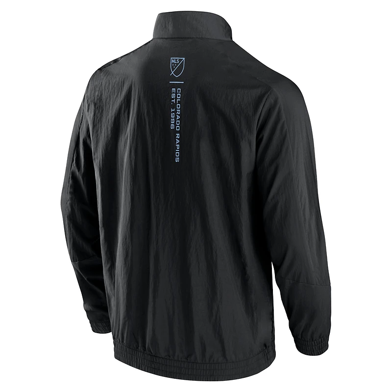 Men's Fanatics Black Colorado Rapids Header Raglan Full-Zip Jacket