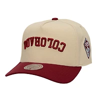 Men's Mitchell & Ness  Cream/Burgundy Colorado Rapids Upside Down Pro Pinch Snapback Hat
