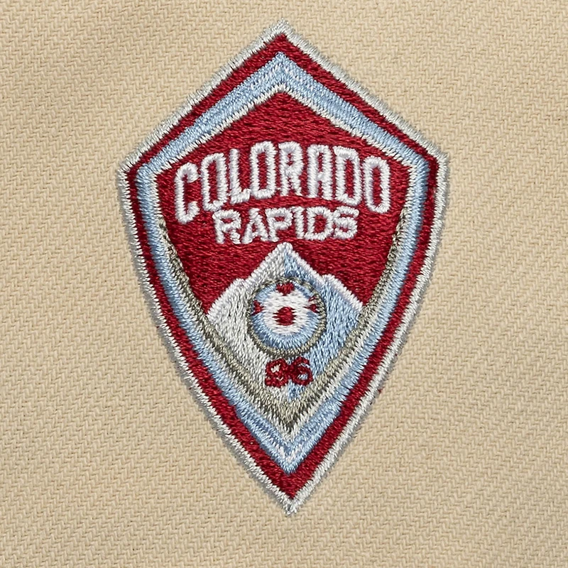 Men's Mitchell & Ness  Cream/Burgundy Colorado Rapids Upside Down Pro Pinch Snapback Hat