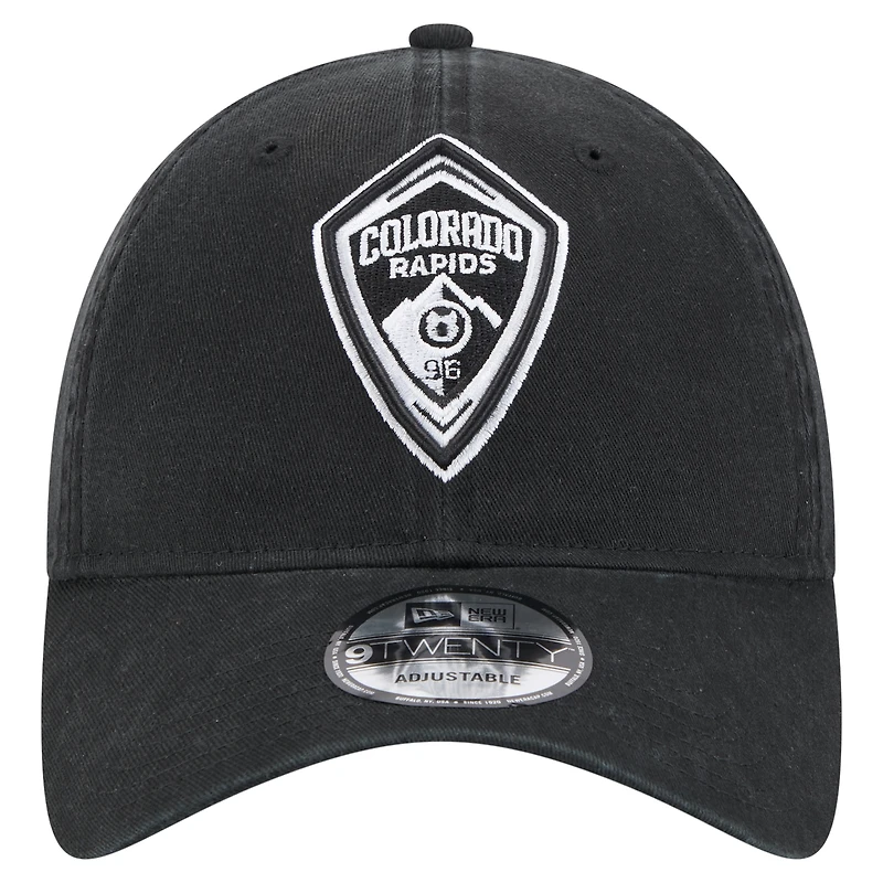 Casquette ajustable 9TWENTY Kickoff 2025 Colorado Rapids de New Era pour homme, noire
